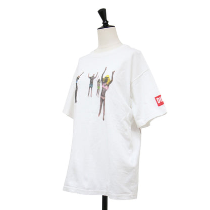 24春夏 コットン プリントTシャツ / カットソー 半袖 クルーネック ワイド