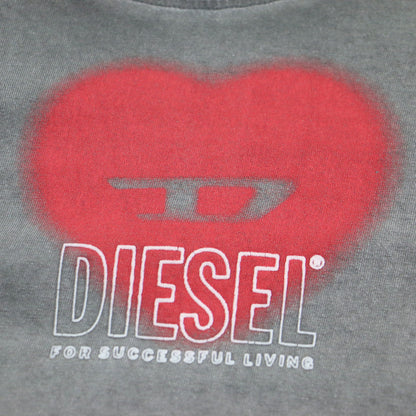ハートスプレー ロゴ Tシャツ / 半袖 クルーネック コットン