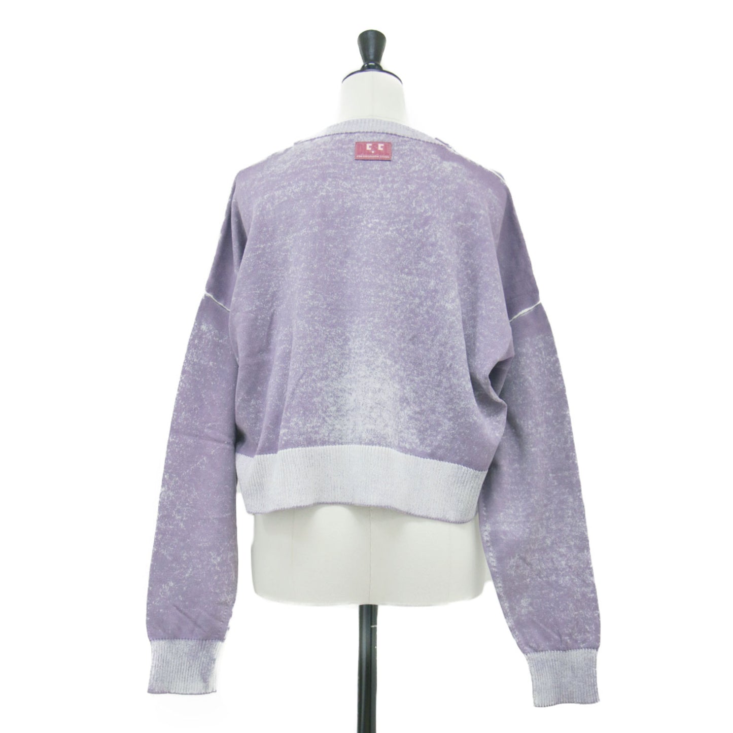 クルーネック クロップド カーディガン / M-CAROLINA ニット 長袖 ワイド ハイゲージ コットン