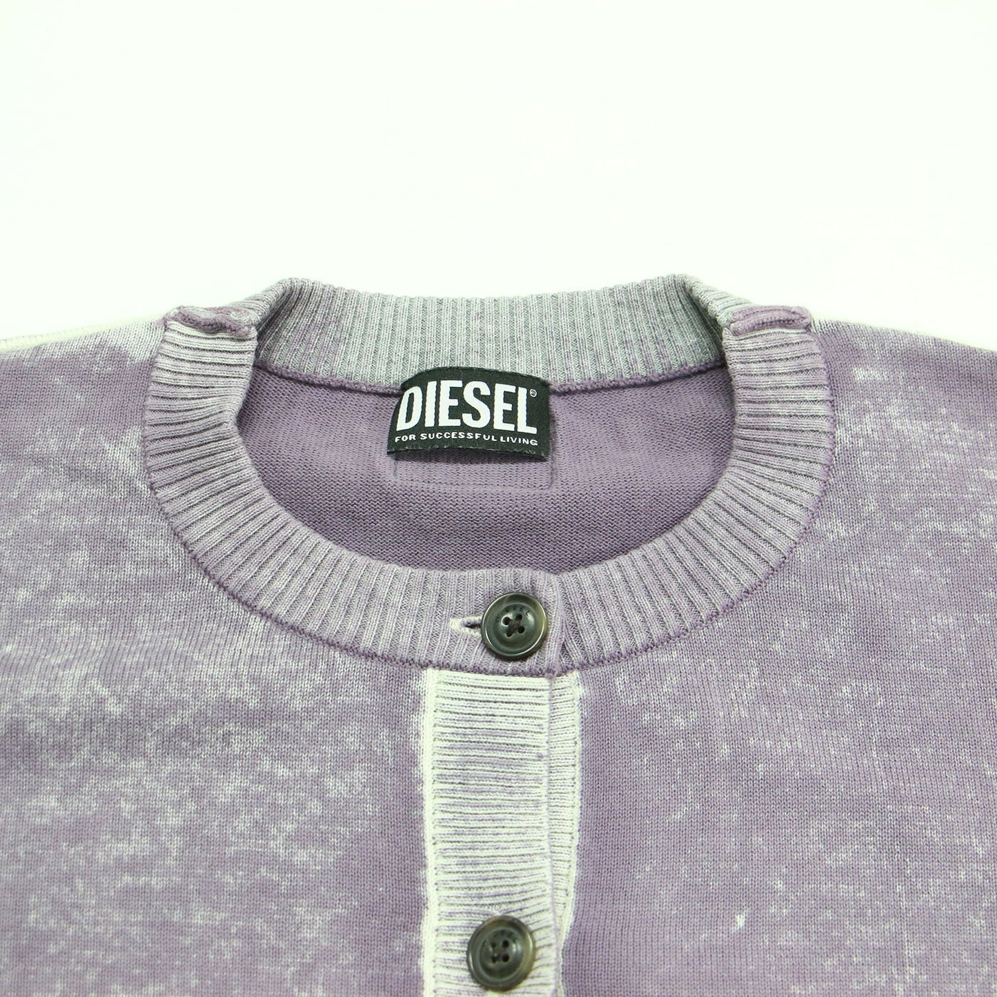 クルーネック クロップド カーディガン / M-CAROLINA ニット 長袖 ワイド ハイゲージ コットン