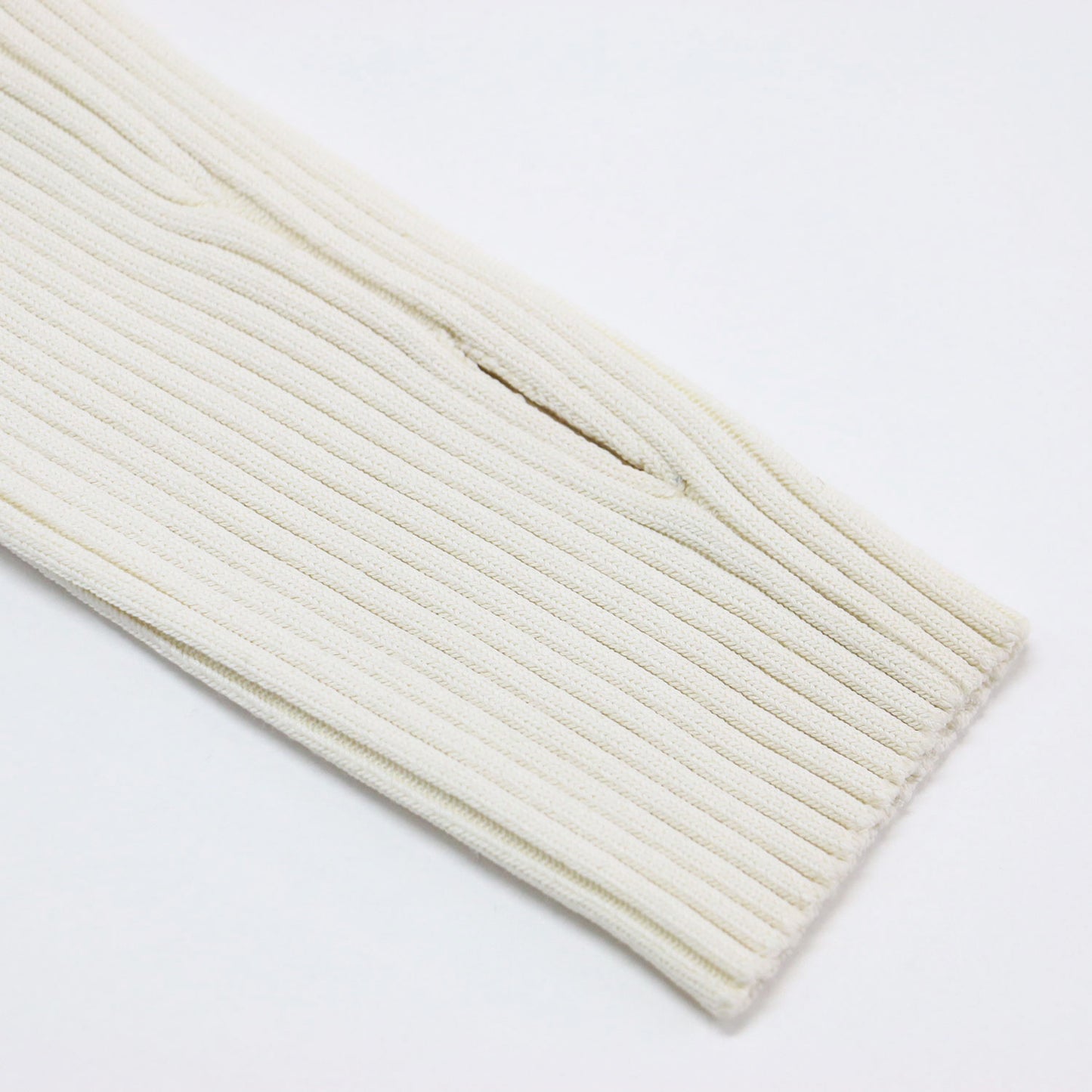 23春夏 ダブルジップ リブニット カーディガン / M-Oira Maglia セーター Vネック 長袖 コンパクト ストレッチ
