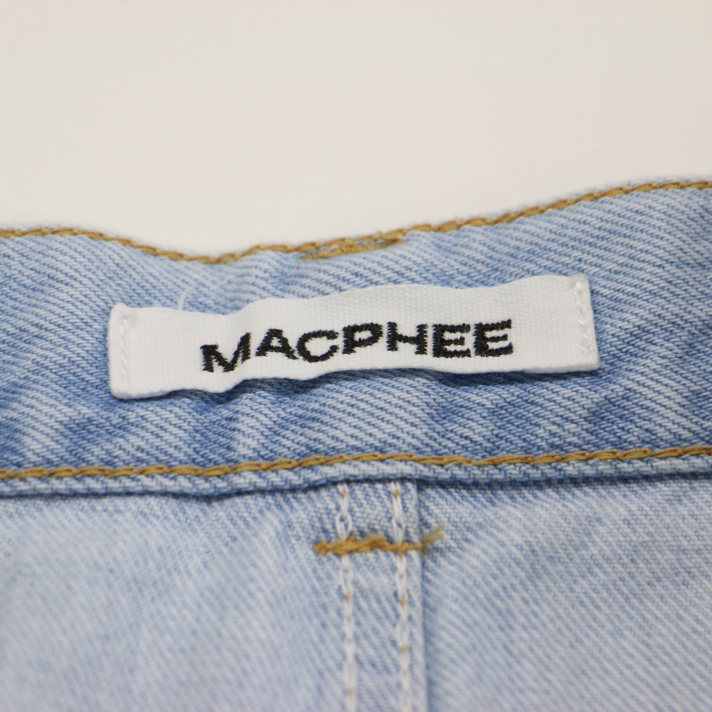 デニム ワイド ストレートパンツ / 5ポケット ハイウエスト ナノバブル加工