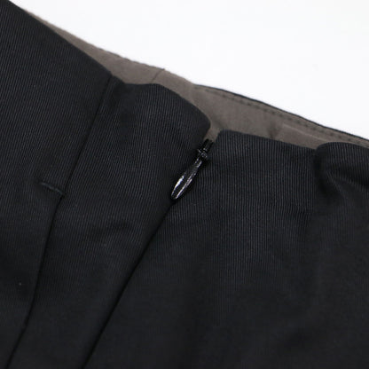 25春夏 チノ タックパンツ / chino tack pants フルレングス セミワイド サイドファスナー センタープレス コットン