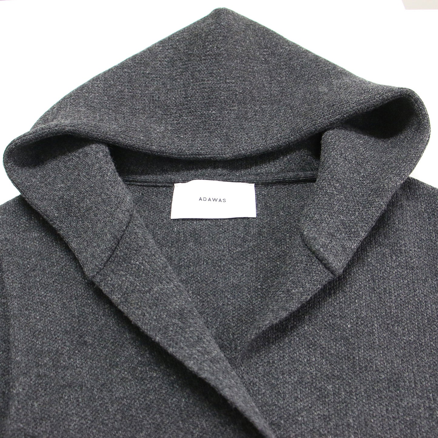 フード付き ロング ニットジレ / AIRY INRAY HOODIE LONG GILET ベスト ストレート ウール