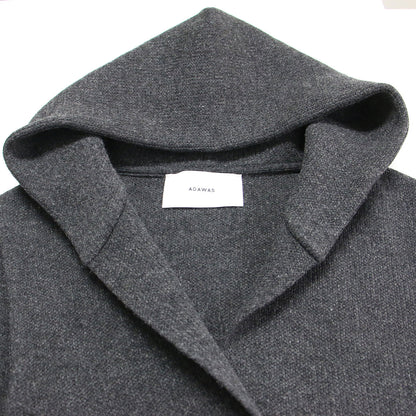 フード付き ロング ニットジレ / AIRY INRAY HOODIE LONG GILET ベスト ストレート ウール