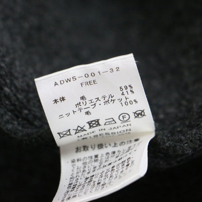 フード付き ロング ニットジレ / AIRY INRAY HOODIE LONG GILET ベスト ストレート ウール