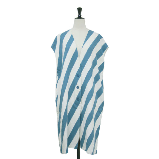 21春夏 60° フレンチスリーブ ロングコート / ジレ Vネック ノースリーブ ラミー