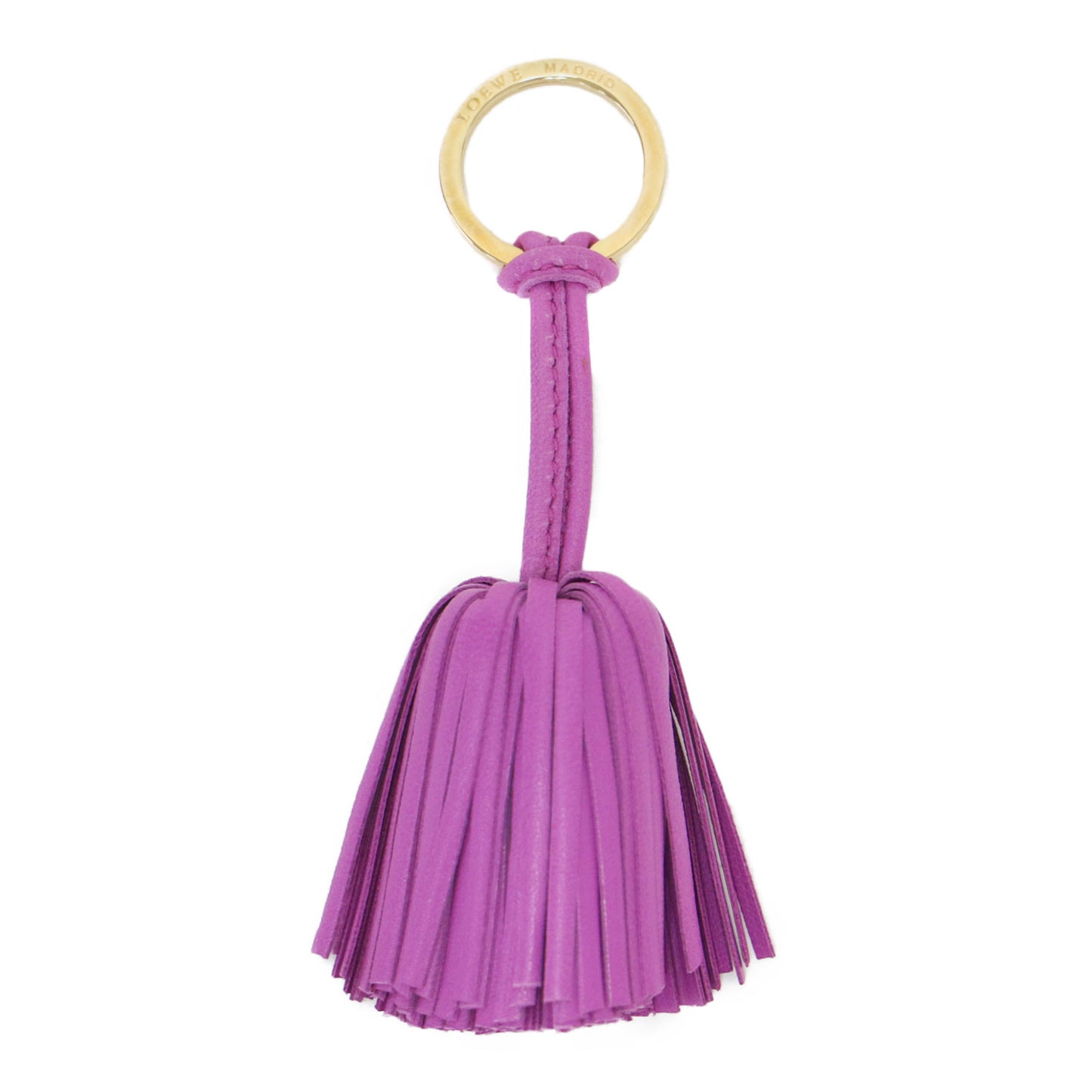 タッセルチャーム キーリング / キーホルダー メタルパーツ レザー