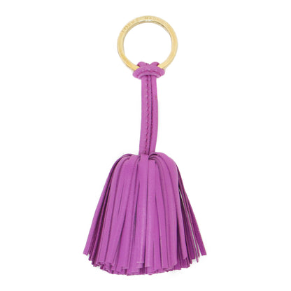 タッセルチャーム キーリング / キーホルダー メタルパーツ レザー