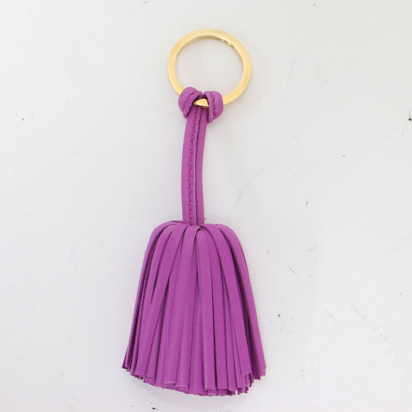 タッセルチャーム キーリング / キーホルダー メタルパーツ レザー