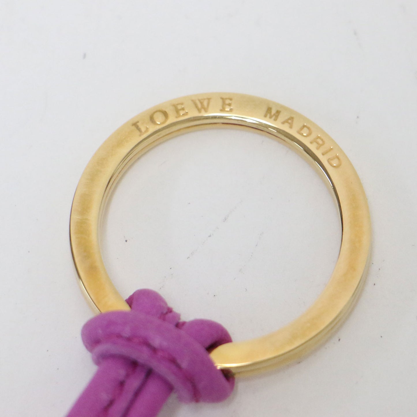 タッセルチャーム キーリング / キーホルダー メタルパーツ レザー