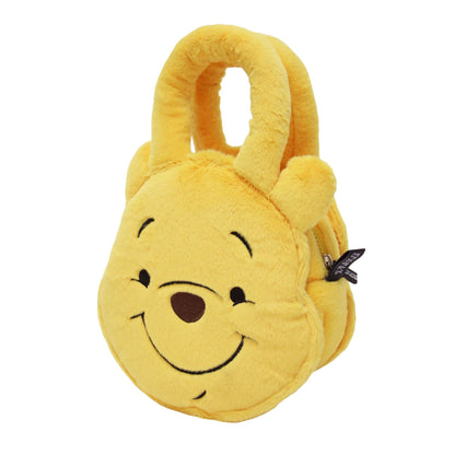 プーさん フェイクファーカートバッグ / Winnie the Pooh COLLECTION ラウンドバック キャラクター フェイス タグ 刺繡