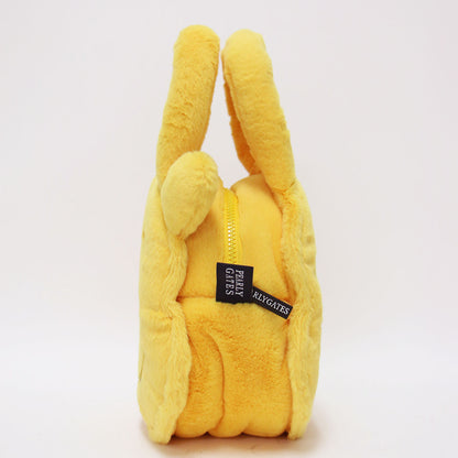 プーさん フェイクファーカートバッグ / Winnie the Pooh COLLECTION ラウンドバック キャラクター フェイス タグ 刺繡