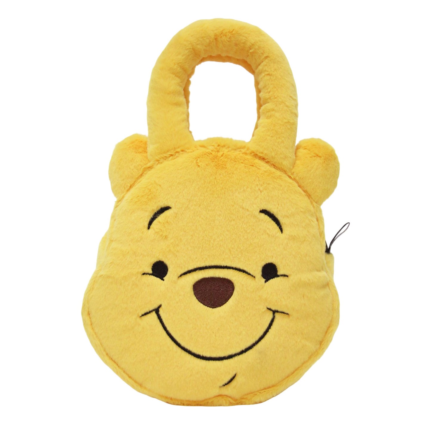 プーさん フェイクファーカートバッグ / Winnie the Pooh COLLECTION ラウンドバック キャラクター フェイス タグ 刺繡