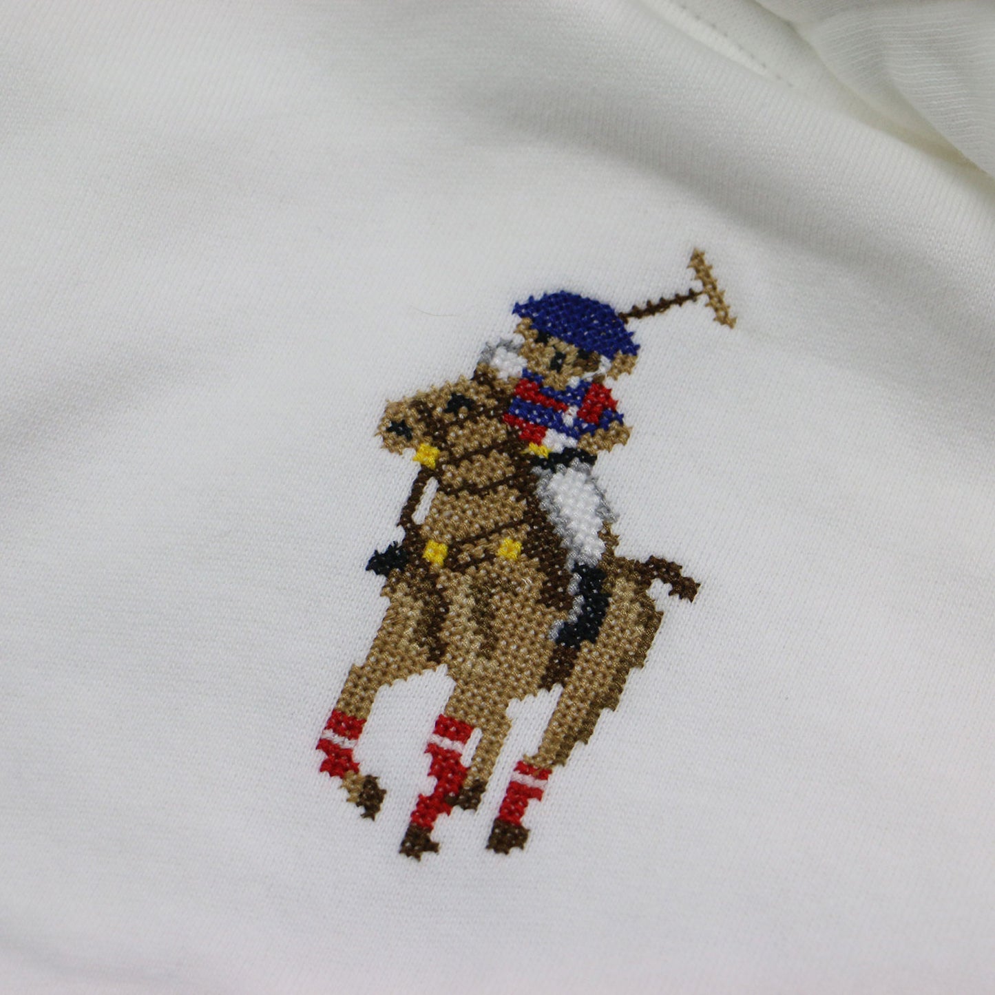 30周年記念 POLOベア エンブロイダリーパーカー / プルオーバー ラグランスリーブ フーディ 長袖 刺繍 ドローストリング コットン