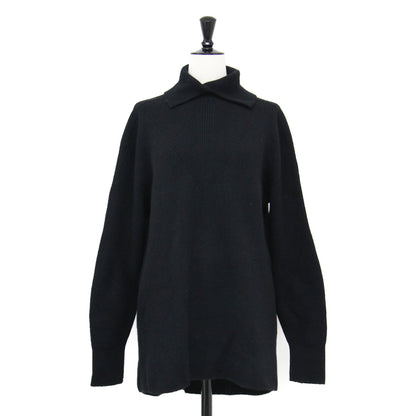 シームレスニット プルオーバー / OLIBIA MOVING RIB 長袖 チュニック丈 タートルネック スリット