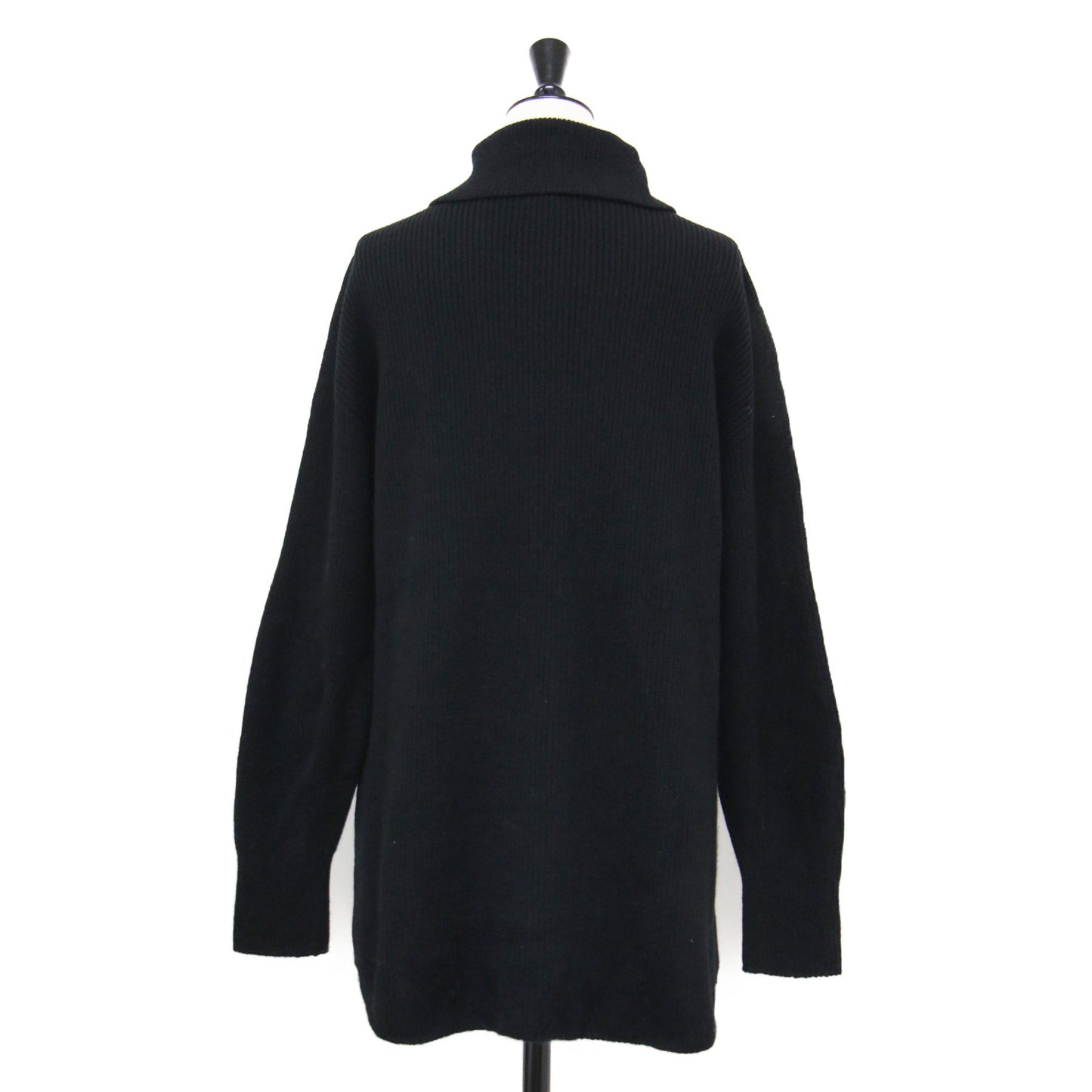 シームレスニット プルオーバー / OLIBIA MOVING RIB 長袖 チュニック丈 タートルネック スリット