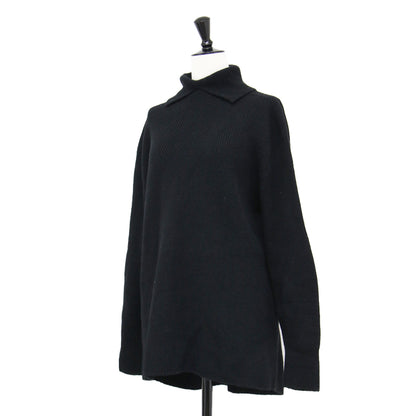 シームレスニット プルオーバー / OLIBIA MOVING RIB 長袖 チュニック丈 タートルネック スリット
