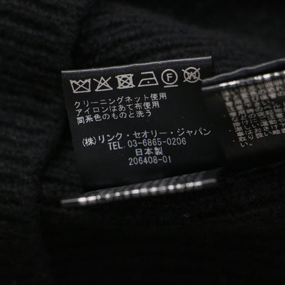 シームレスニット プルオーバー / OLIBIA MOVING RIB 長袖 チュニック丈 タートルネック スリット