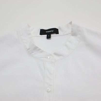 20秋冬 コットンシャーティング オーバーチュニック バンドカラーシャツ / COTTON SHIRTING OVER TUNIC SHIRT B 長袖 ボタンダウン コットン