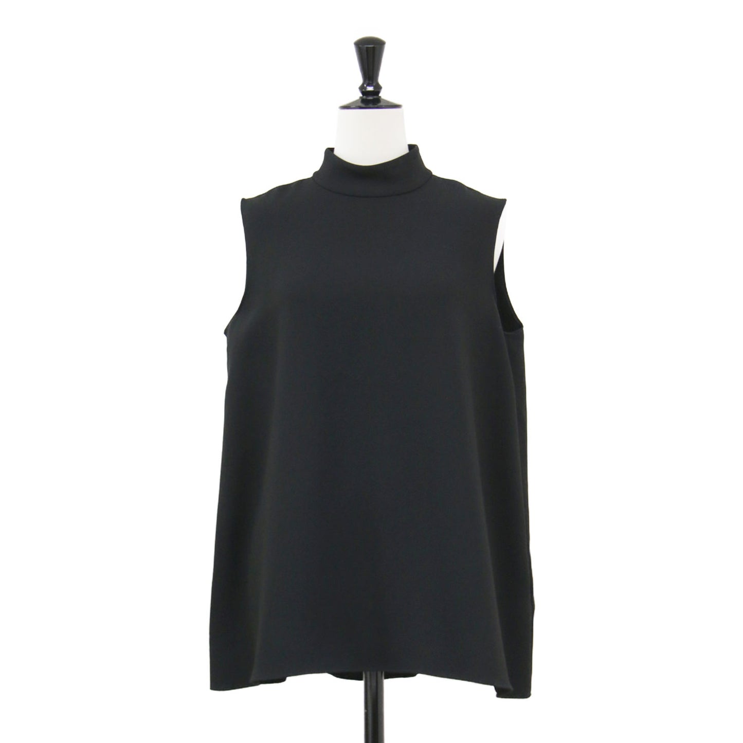 モックネックノースリーブブラウス / SYNTHETIC CREPE CASCADE SL TOP