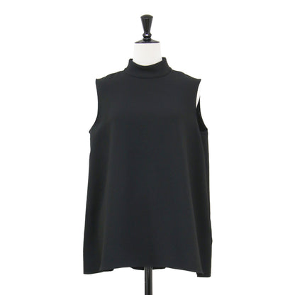 モックネックノースリーブブラウス / SYNTHETIC CREPE CASCADE SL TOP