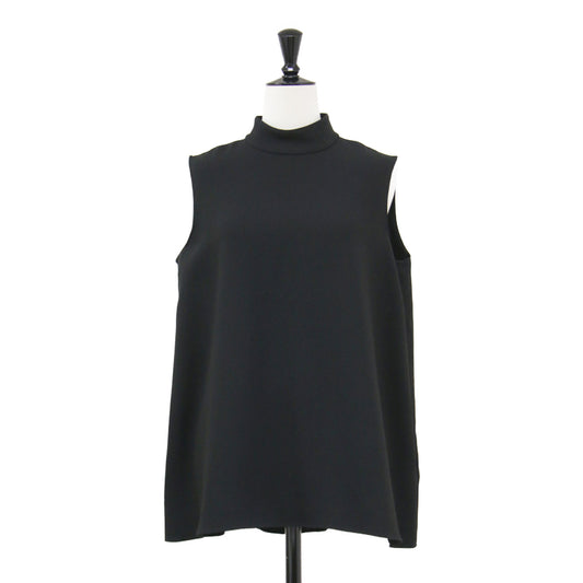 モックネックノースリーブブラウス / SYNTHETIC CREPE CASCADE SL TOP