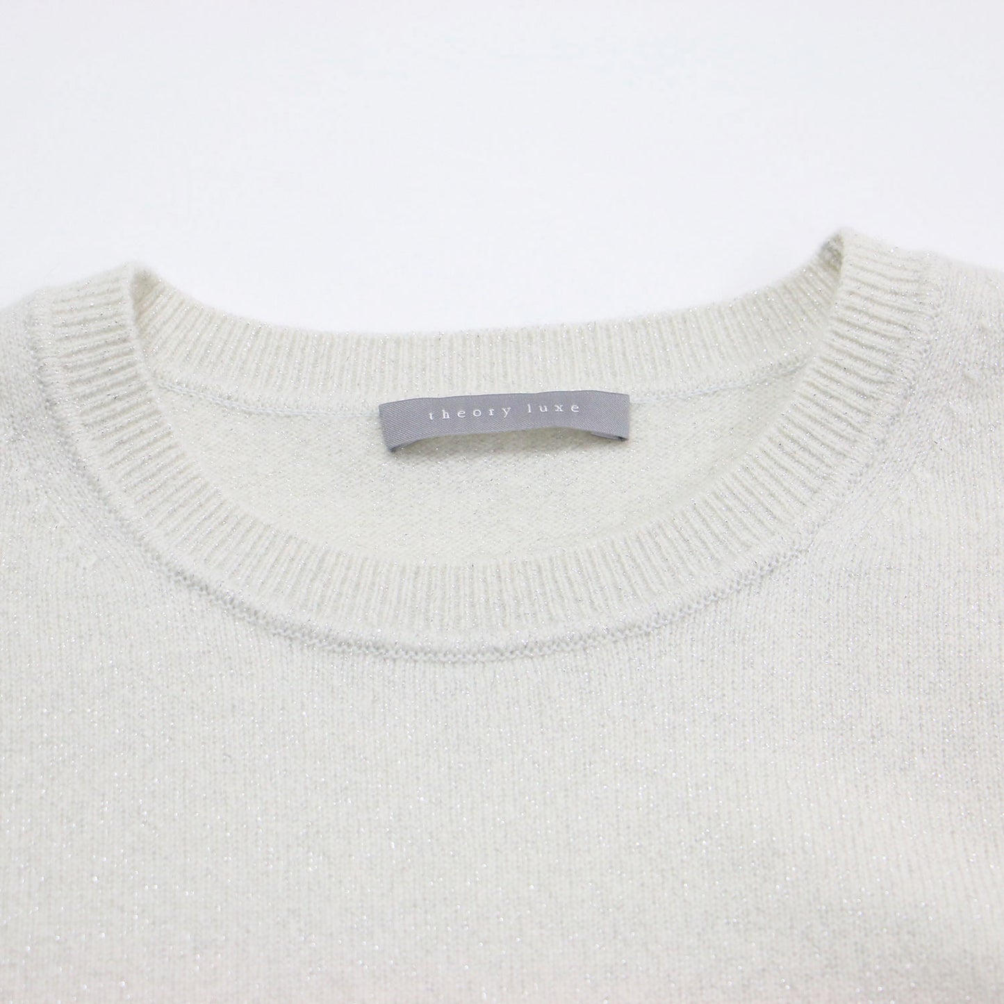 24秋冬 クルーネック ハーフスリーブ ニット / LUREX CHRIS プルオーバー 半袖 ラメ ウール