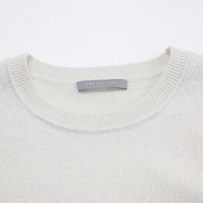 24秋冬 クルーネック ハーフスリーブ ニット / LUREX CHRIS プルオーバー 半袖 ラメ ウール