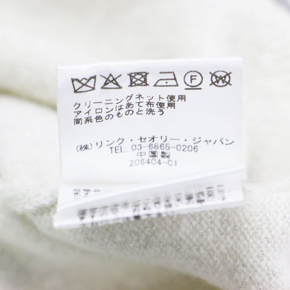 24秋冬 クルーネック ハーフスリーブ ニット / LUREX CHRIS プルオーバー 半袖 ラメ ウール