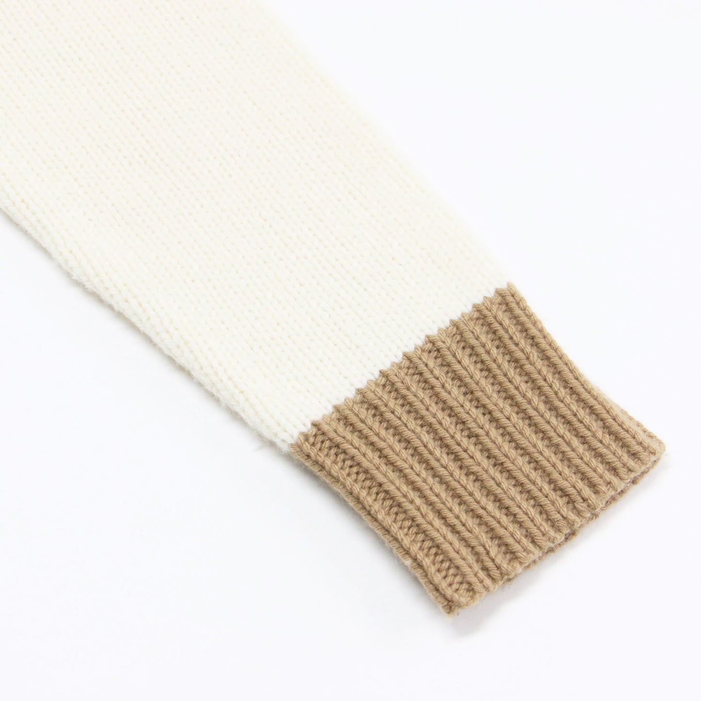 24秋冬 カラーブロック ニット / FELTED WOOL COLOR BLOCK ショート丈 長袖 ハイネック ワイド ウール カシミヤ