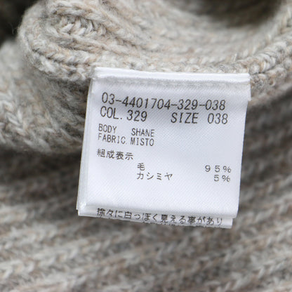 24秋冬 畦編み ハイネック ニット / MISTO SHANE プルオバー 長袖 ラグランスリーブ