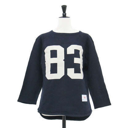 ナンバリング プリント プルオーバー / スウェット 長袖 クルーネック ロゴ オーバーサイズ 裏起毛
