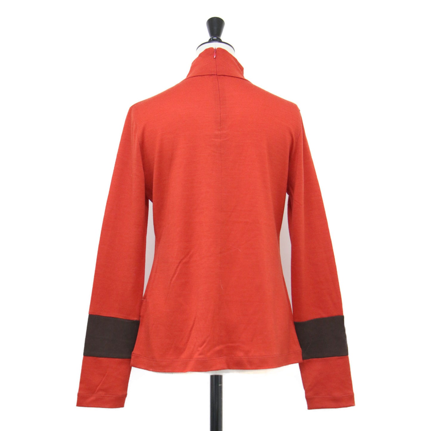 25秋冬 コントラストカラー ハイネック カットソー / 長袖 バイカラー ウール