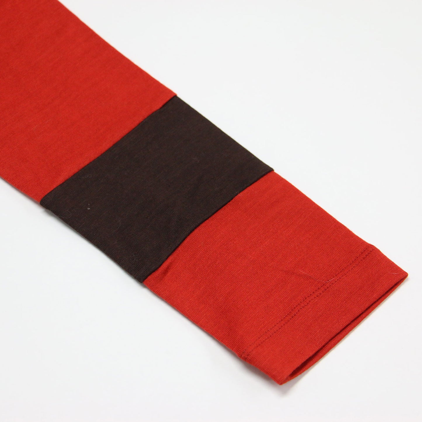 25秋冬 コントラストカラー ハイネック カットソー / 長袖 バイカラー ウール