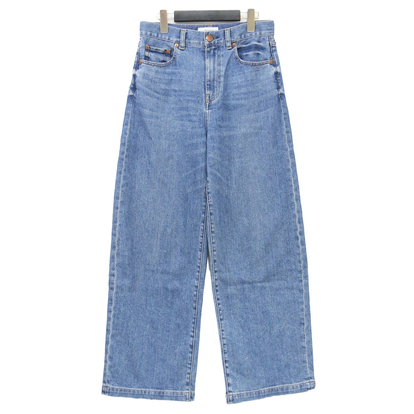 24秋冬 ストレッチ ワイドパンツ / ストレート シルケット加工 ウォッシャブル コットン
