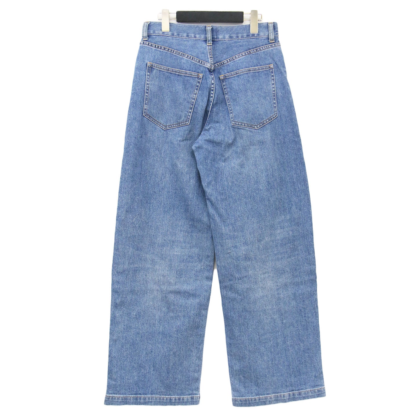 24秋冬 ストレッチ ワイドパンツ / ストレート シルケット加工 ウォッシャブル コットン