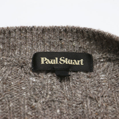 23秋冬 ケーブルネップ ジレ ニット プルオーバー / ベスト ノースリーブ ドロップショルダー ウール シルク