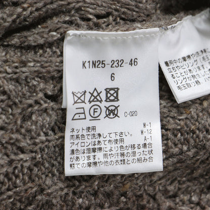 23秋冬 ケーブルネップ ジレ ニット プルオーバー / ベスト ノースリーブ ドロップショルダー ウール シルク