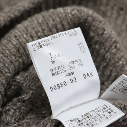 23秋冬 ケーブルネップ ジレ ニット プルオーバー / ベスト ノースリーブ ドロップショルダー ウール シルク