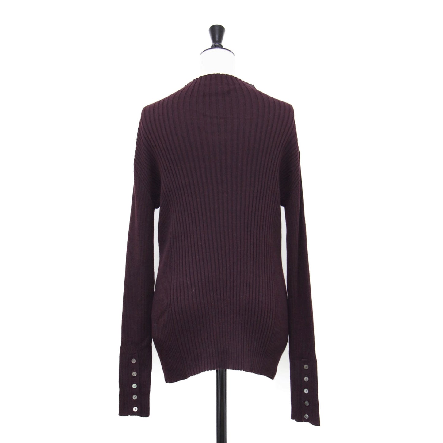 22秋冬 ウール ワイドリブ ボトルネック ニット / プルオーバー 長袖 ハイゲージ コンパクト