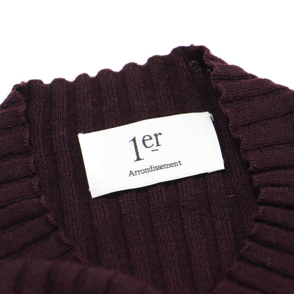 22秋冬 ウール ワイドリブ ボトルネック ニット / プルオーバー 長袖 ハイゲージ コンパクト