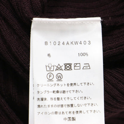 22秋冬 ウール ワイドリブ ボトルネック ニット / プルオーバー 長袖 ハイゲージ コンパクト
