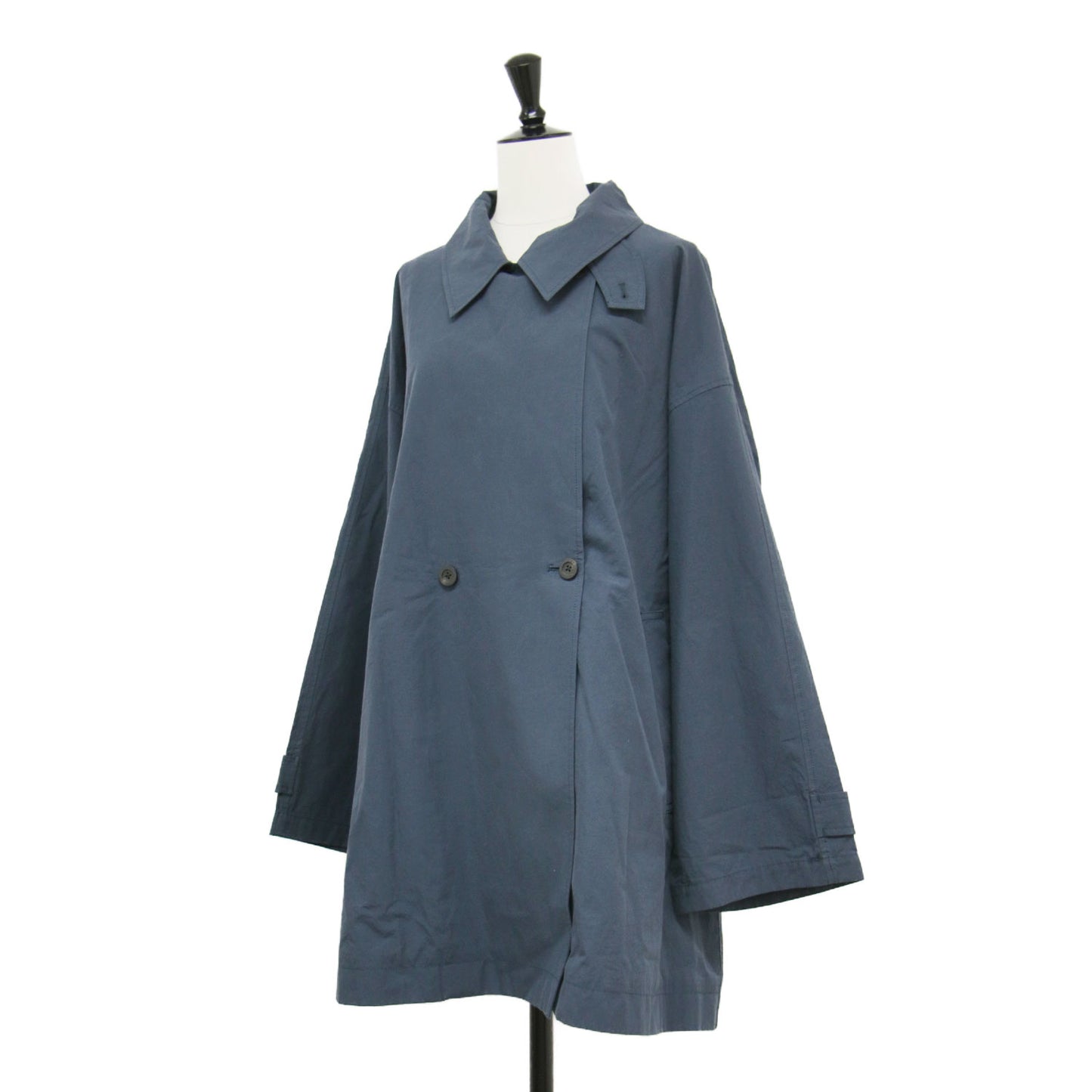 25春夏 コットン ニュアンス トレンチコート / ハーフコート ミドル丈 ドロップショルダー オーバーサイズ ウォッシャブル