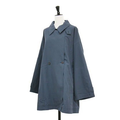 25春夏 コットン ニュアンス トレンチコート / ハーフコート ミドル丈 ドロップショルダー オーバーサイズ ウォッシャブル