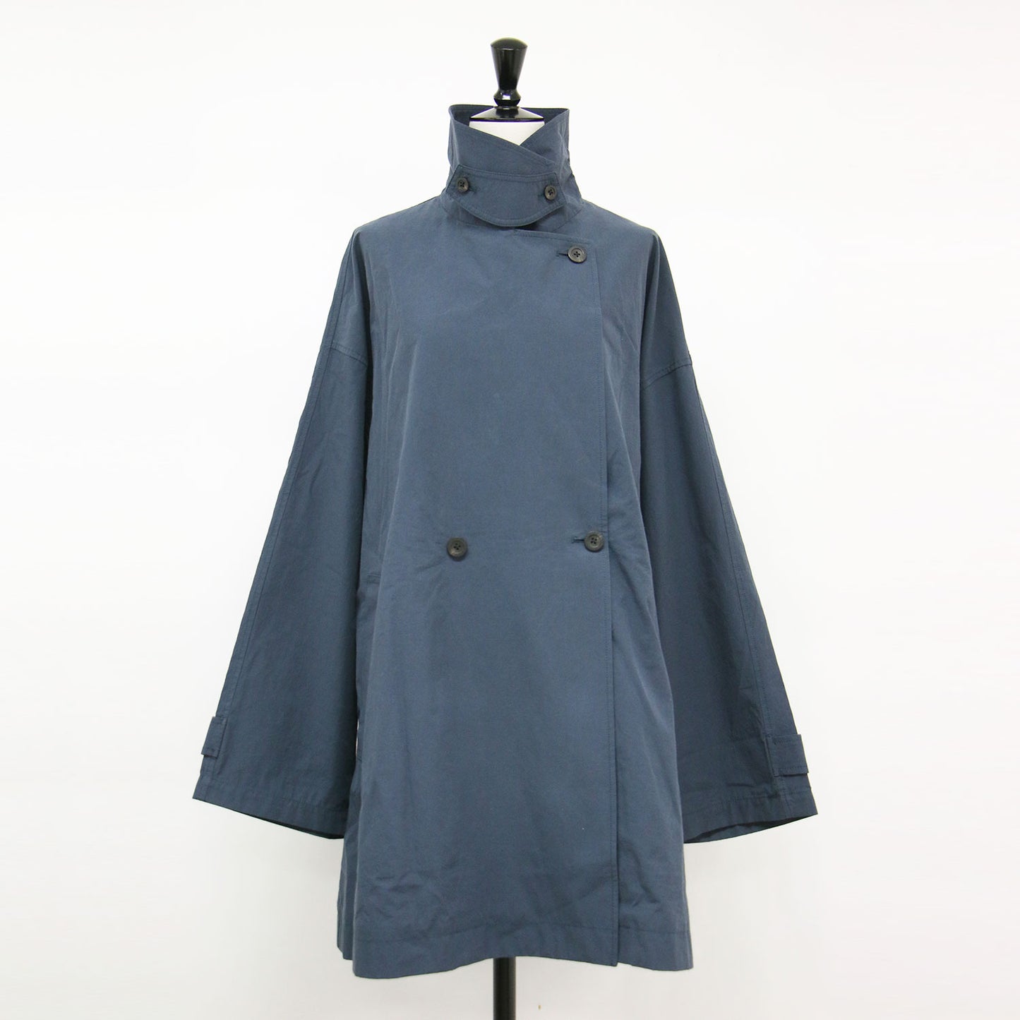 25春夏 コットン ニュアンス トレンチコート / ハーフコート ミドル丈 ドロップショルダー オーバーサイズ ウォッシャブル