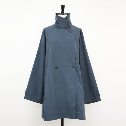 25春夏 コットン ニュアンス トレンチコート / ハーフコート ミドル丈 ドロップショルダー オーバーサイズ ウォッシャブル
