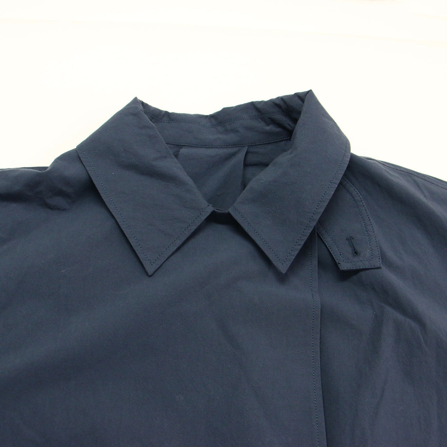 25春夏 コットン ニュアンス トレンチコート / ハーフコート ミドル丈 ドロップショルダー オーバーサイズ ウォッシャブル