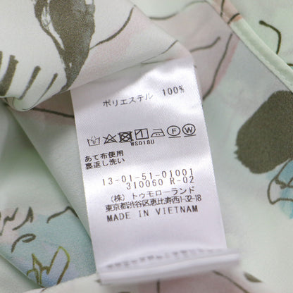 25春夏 ブルームフラワープリント パイピング リボン ブラウス / プルオーバー 長袖 花柄 ラグラン