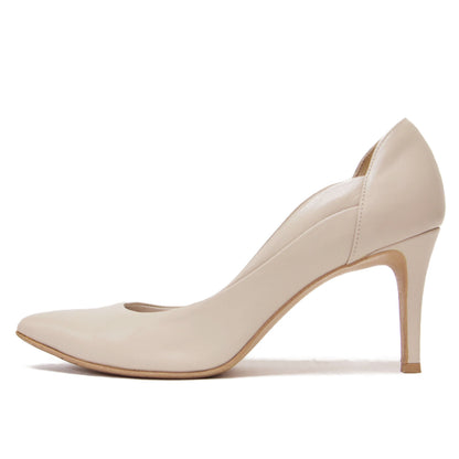 22秋冬 シンプル プレーン パンプス / ハイヒール ポインテッドトゥ ピンヒール 本革